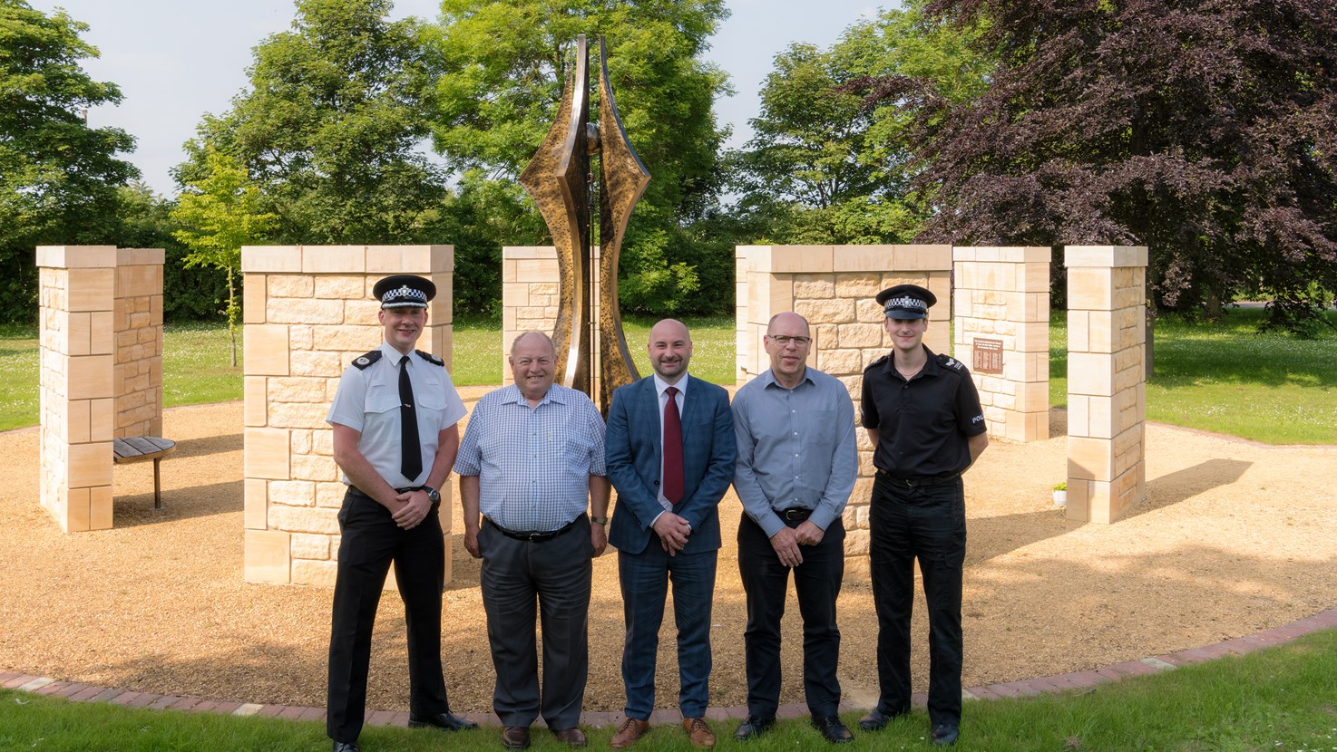 L-R: ACC Shaun West, Tony Goodwin - Lincolnshire legion county chairman , PCC Marc Jones, Brian Mahoney - membership support officer for RBL East Midlands and Sgt Jon Putnam