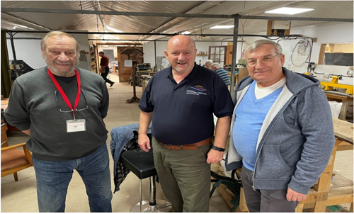 Alan and two members of Men's Shed