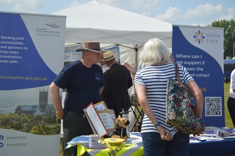 Alan engaging with members of the public at the Lincolnshire Show